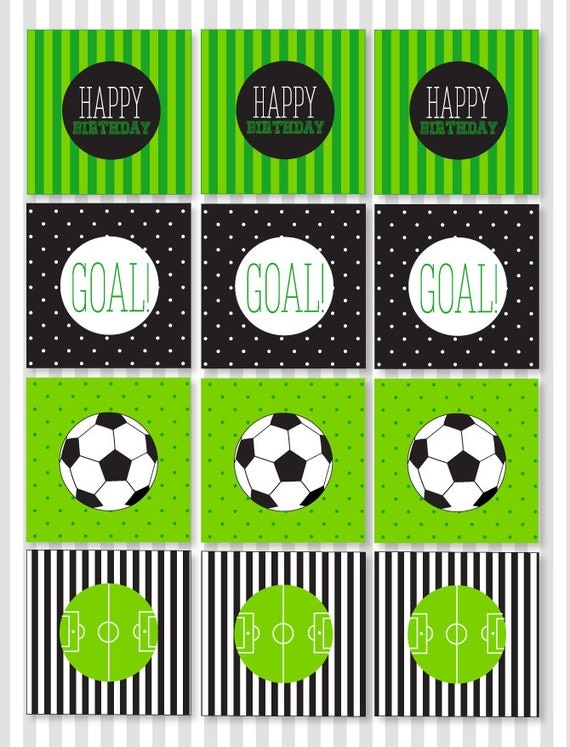 Soccer PRINTABLE Party Cupcake Toppers (INSTANT DOWNLOAD) by Love The day Il_570xn