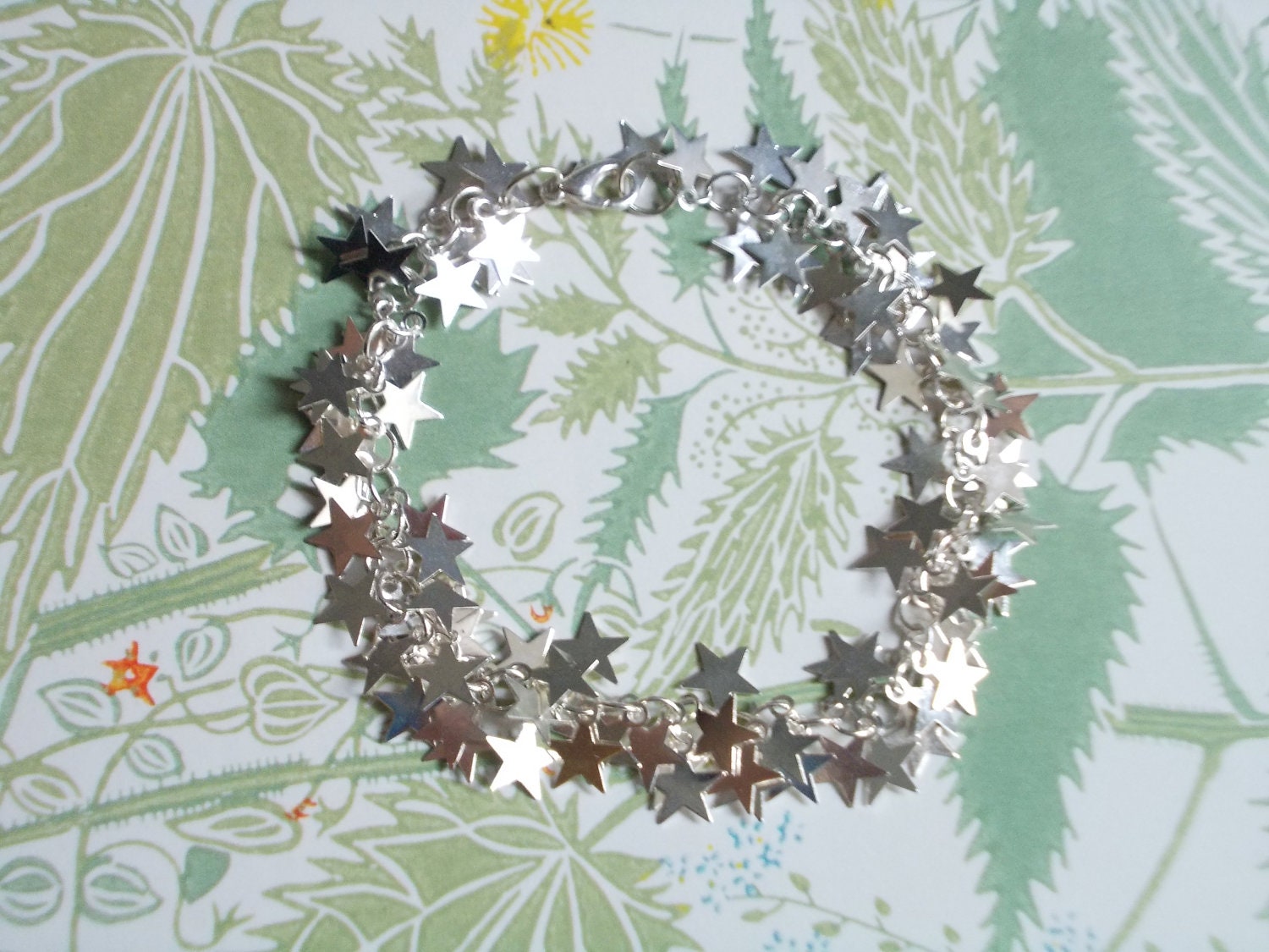 Stars bracelet. Metal silver with tiny sparkling little stars.