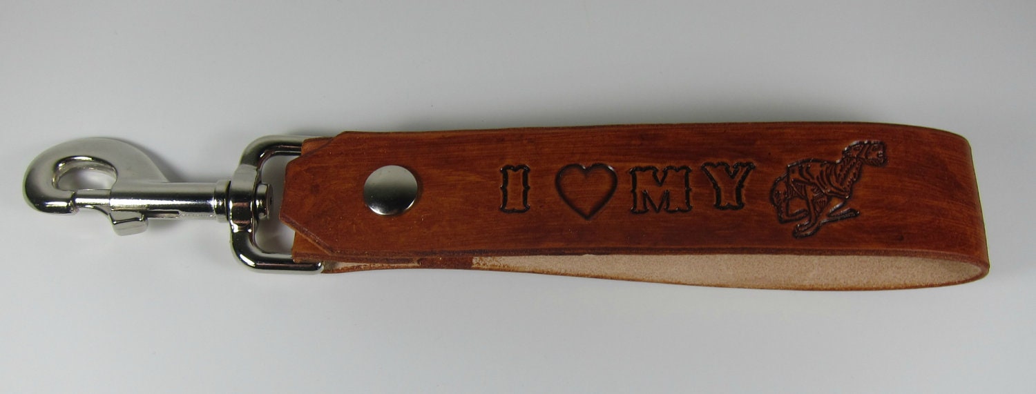 Custom Handmade Leather Wristlet Key Chain Saddle Tan As Pictured Or Color Of Your Choice