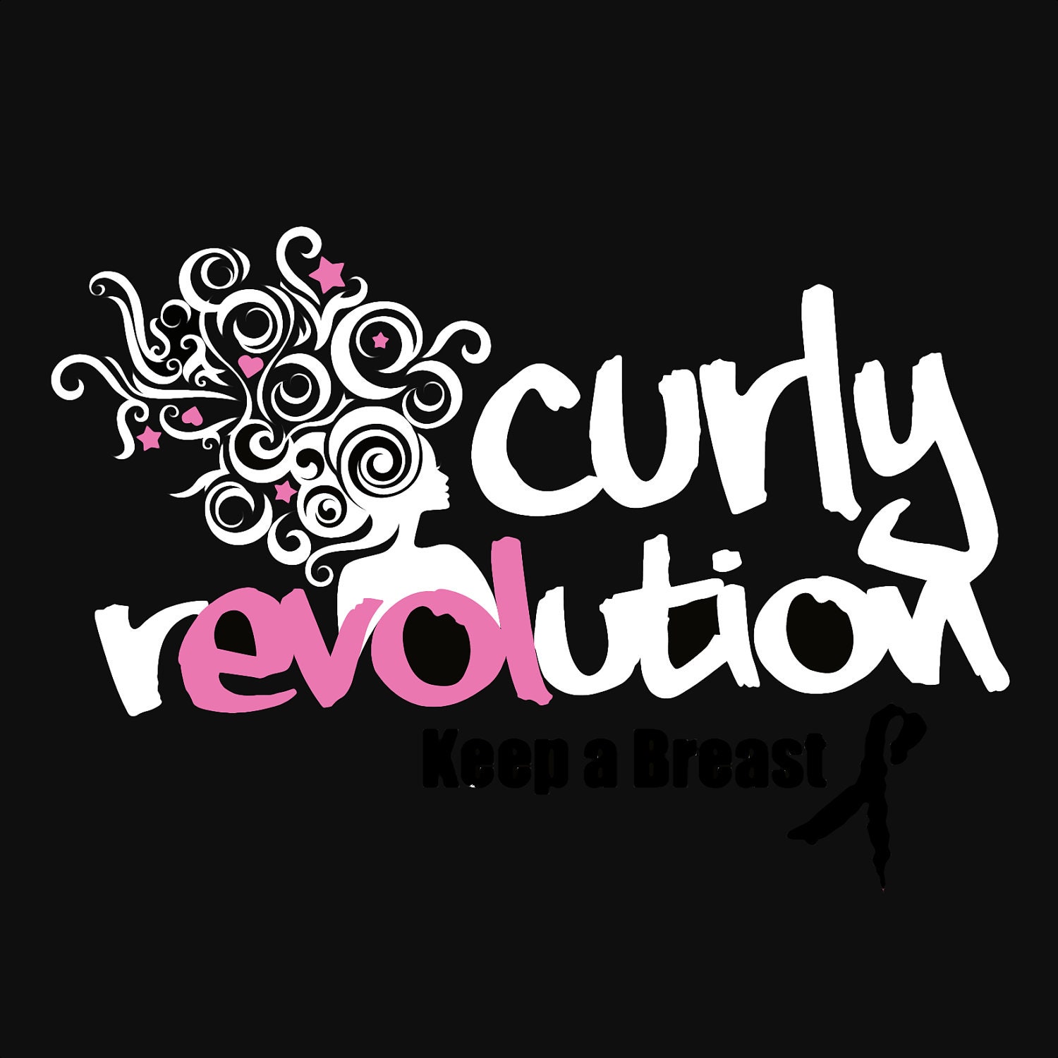 Curly rEVOLution Curlee t-shirt,  V-neck