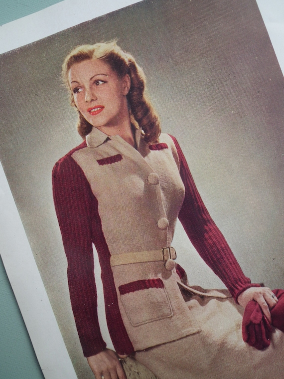 VOGUE Knitting Book No 27 - Knitting Patterns Vintage 1940s Womens Sweaters Cardigans Jumpers - 40s original patterns