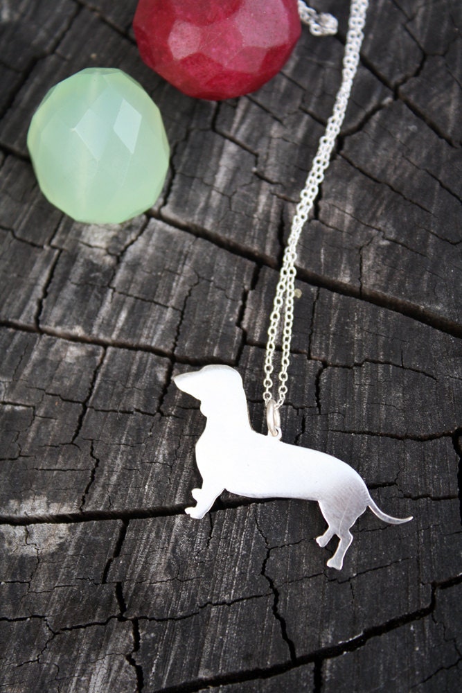 dachshund necklace sausage dog pendant wiener dog jewelry Lola&Cash