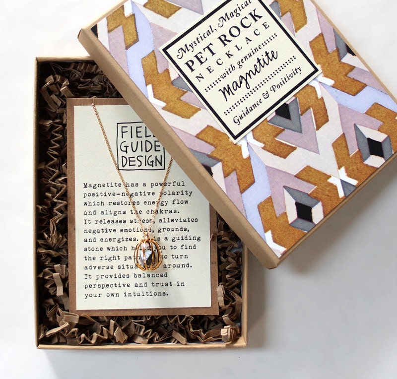 Magnetite Pet Rock Necklace for Guidance and Positivity