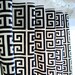 Pair of Decorative Designer Custom Curtains Drapes 50 x 84 Navy and Cream Greek Key Contemporary Modern Style