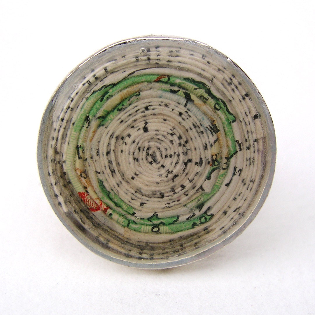 Paper Coiled Stratum Map and Book Ring