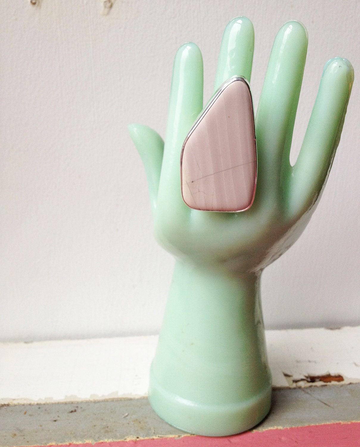 MID MAY SALE lightest mauve jasper farrah ring