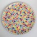 Large Handmade Ceramic Serving Platter with Colorful Squares FREE SHIPPING
