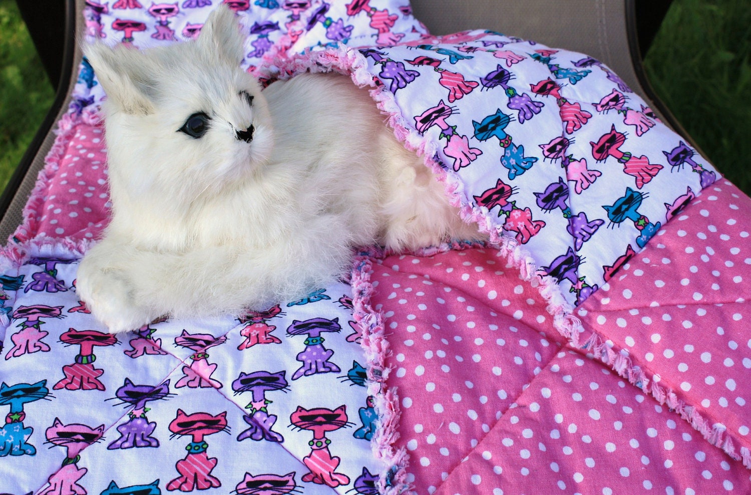 Cat Blanket With Cats With Funky Sunglasses