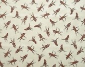 Laminated Cotton Fabric - 6 Funky Monkeys (cream) by Erin Michael for Moda - 1 Yard (OOP)