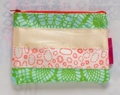 Luxe Ribbon Striped Zipper Pouch