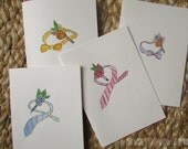 Cards for Groom, Groomsmen, Dad, Father Boutonnieres, Ties to match your wedding