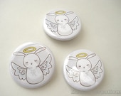 Angel Moon Bun Pinback Button