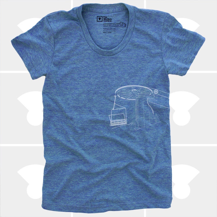 Chairlift - Women T-Shirt - Hand Printed by the Medium Control