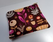 small change purse retro kitschy flowers woods