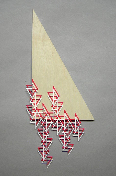 Medium Falling Right Triangles Wall Hanging