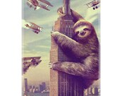 iphone 5 case, Sloth, Slothzilla, Hard Case