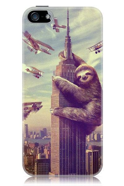 iphone 5 case, Sloth, Slothzilla, Hard Case