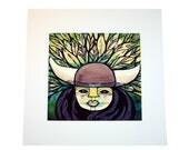 Mini Warrior-Art Print- Acrylic- Archival- 8x8