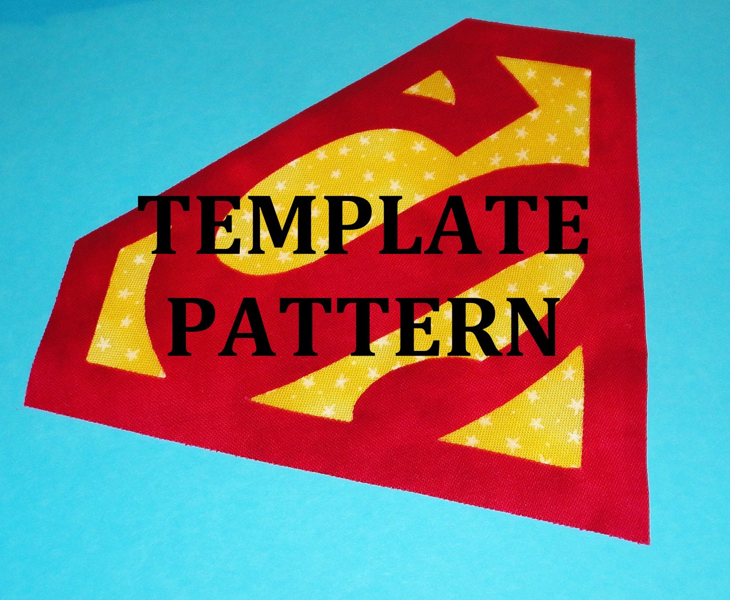 Applique Pdf TEMPLATE Pattern Only SUPERMAN LOGO...New