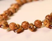 Carved Bone Skull Necklace on Hemp