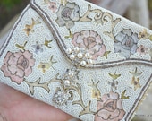 Art Deco era spring flower dancing purse -- ready to ship clutch