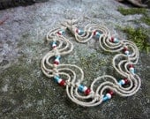 Natural Wave Knot Hemp Anklet