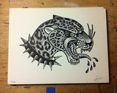 LEOPARD LINOCUT
