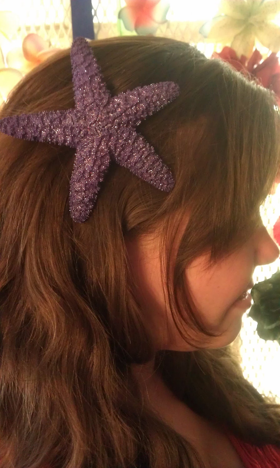 Starfish, purple, purple starfish, ocean, Beach wedding, tropical wedding, bridal, starfish barrette, starfish hair clip, fish, ocean clip