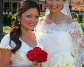 Lace Bridal Bolero - Custom Alencon Lace Off Shoulder Bolero