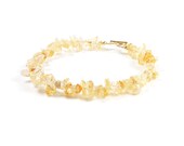 Citrine Bracelet, OOAK Handmade Gold Vermeil & Citrine Gemstone Bracelet