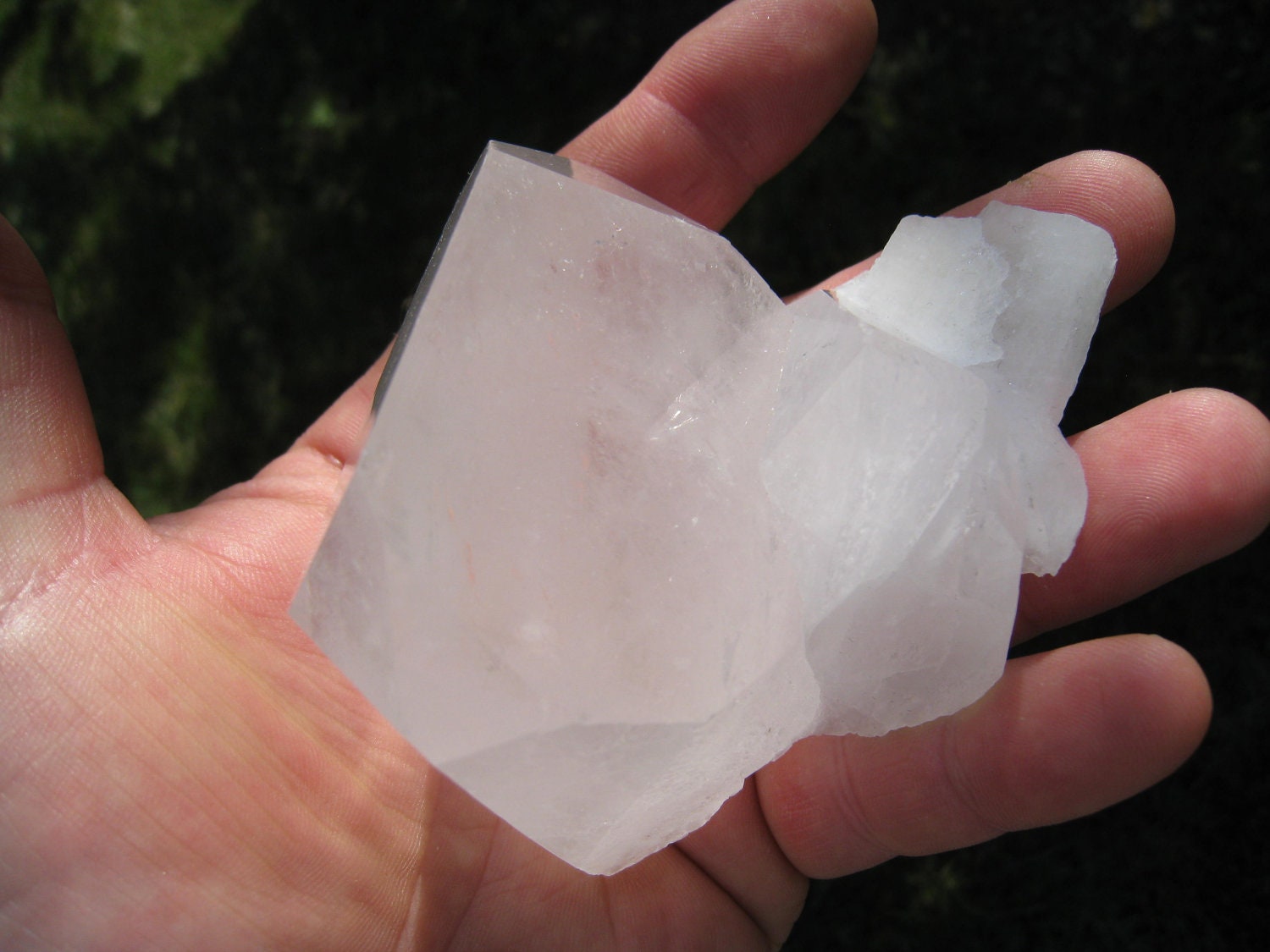 Glowing Large Flat Tab Quartz Crystal Cluster with Lamp Base Awesome Nightlight