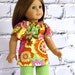 Flutter Sleeve Mod Floral Peasant Style Tunic Top - American Girl Doll Clothes