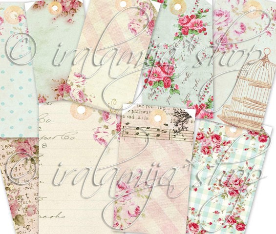 DREAM TAGS collage Digital Images -printable download file-