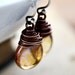 Copper Jewelry Glass Rosy Earring Rustic Rust Dangle PoleStar