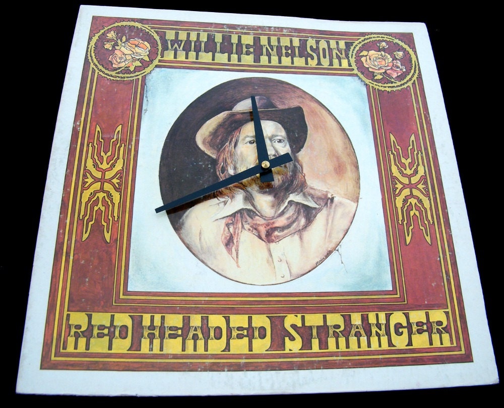 WILLIE NELSON Redheaded Stranger Album Cover Clock by oddartist