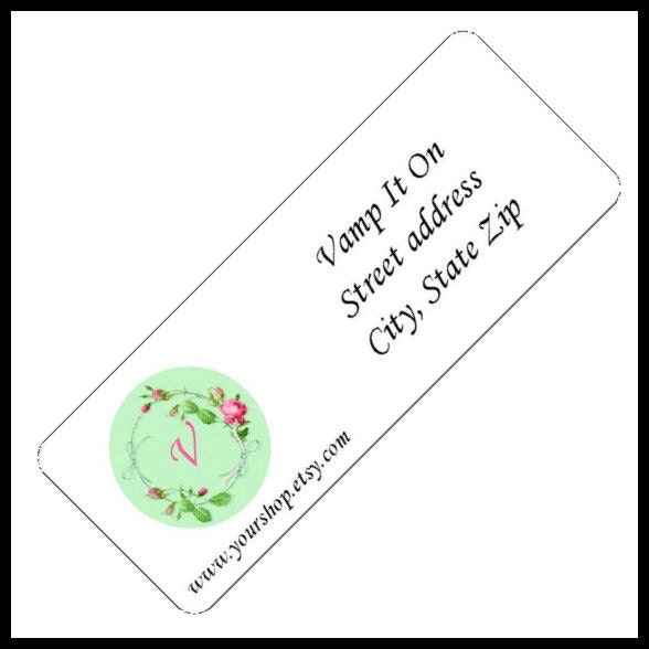 Personalized Initial Address labels customize your choice