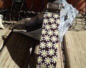 Key Fob - Keylette - Wristlet - Fabric Keychain - Key Ring -Daisy Green