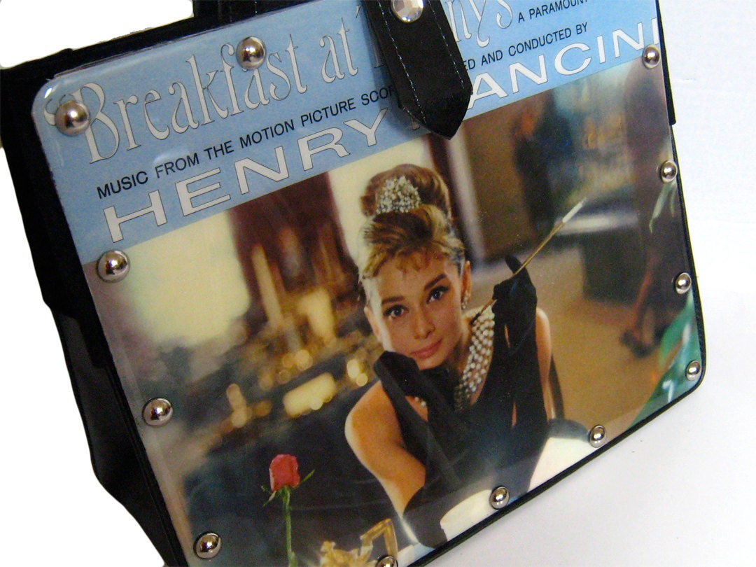Leather Purse featuring vintage 1960s Breakfast at Tiffany's Soundtrack, Audrey Hepburn