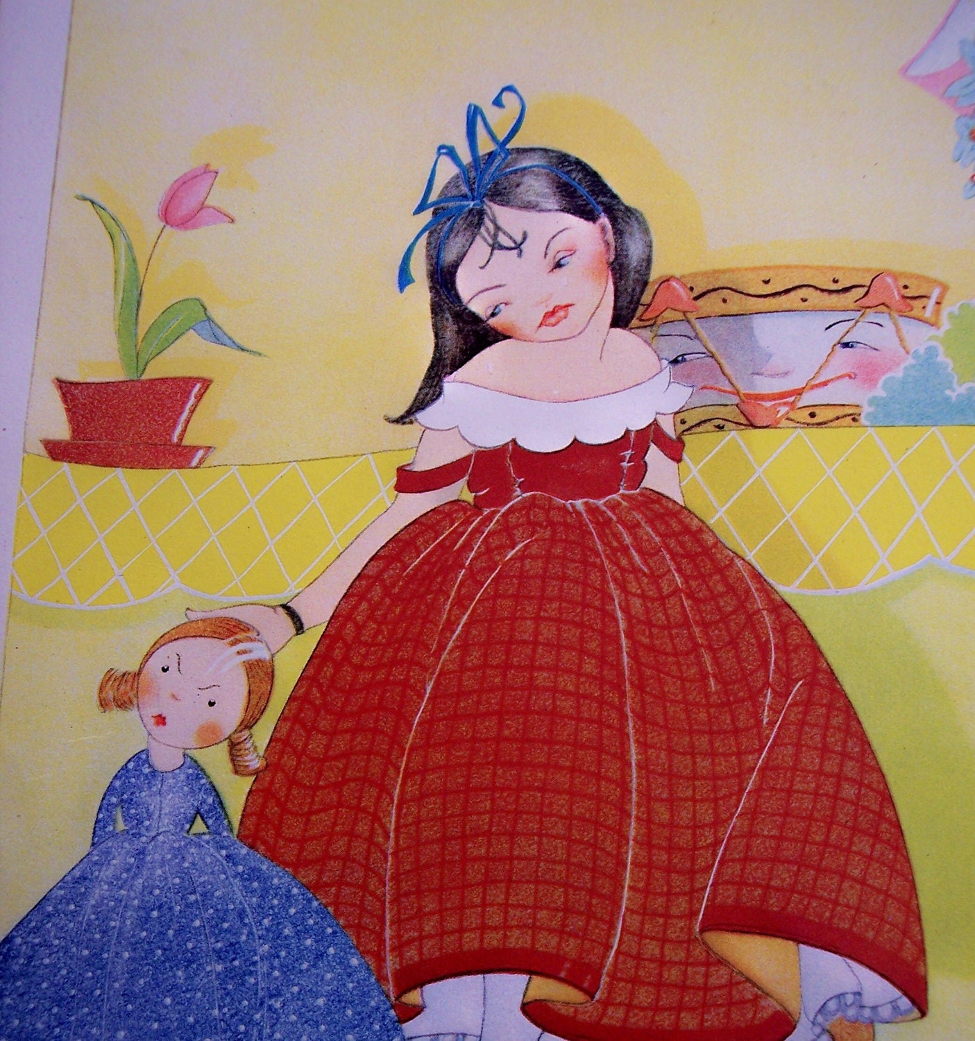Children's book Illustration by Fern Bisel Peat, 1930 vintage print III