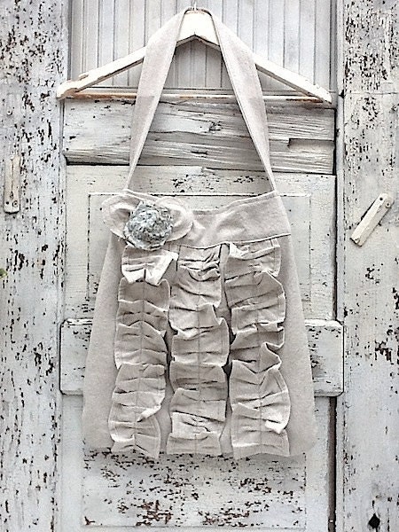Women's Shoulder Travel Bag, Natural Industrial Canvas, Tissue Holder, Purse Accessory