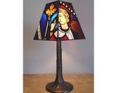 Stained Glass Lamp - Hand Painted Stained Glass Lampshade - Annunciation, Church of St. Florian