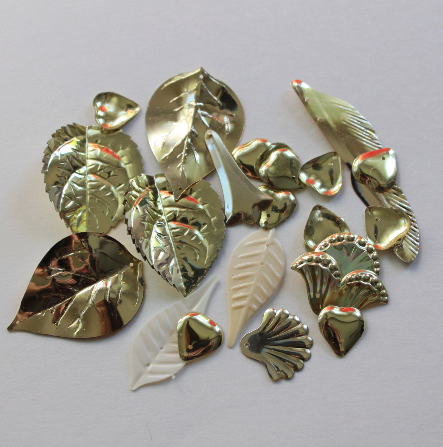 Brilliant Gilt and Gold Metallics Fun Pack - Vintage Sequins Assortment (30 plus) small to over-sized