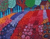 NEW Modern Cross Stitch PDF Pattern 'Flower Fields' By Heather Galler