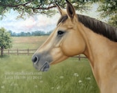 Custom Horse Painting in Oil HUGE (Pet Portrait) LARA 24x36 Dog
