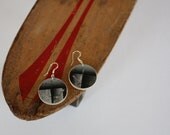 Recycled Skateboard Earring Flats-Sky Line