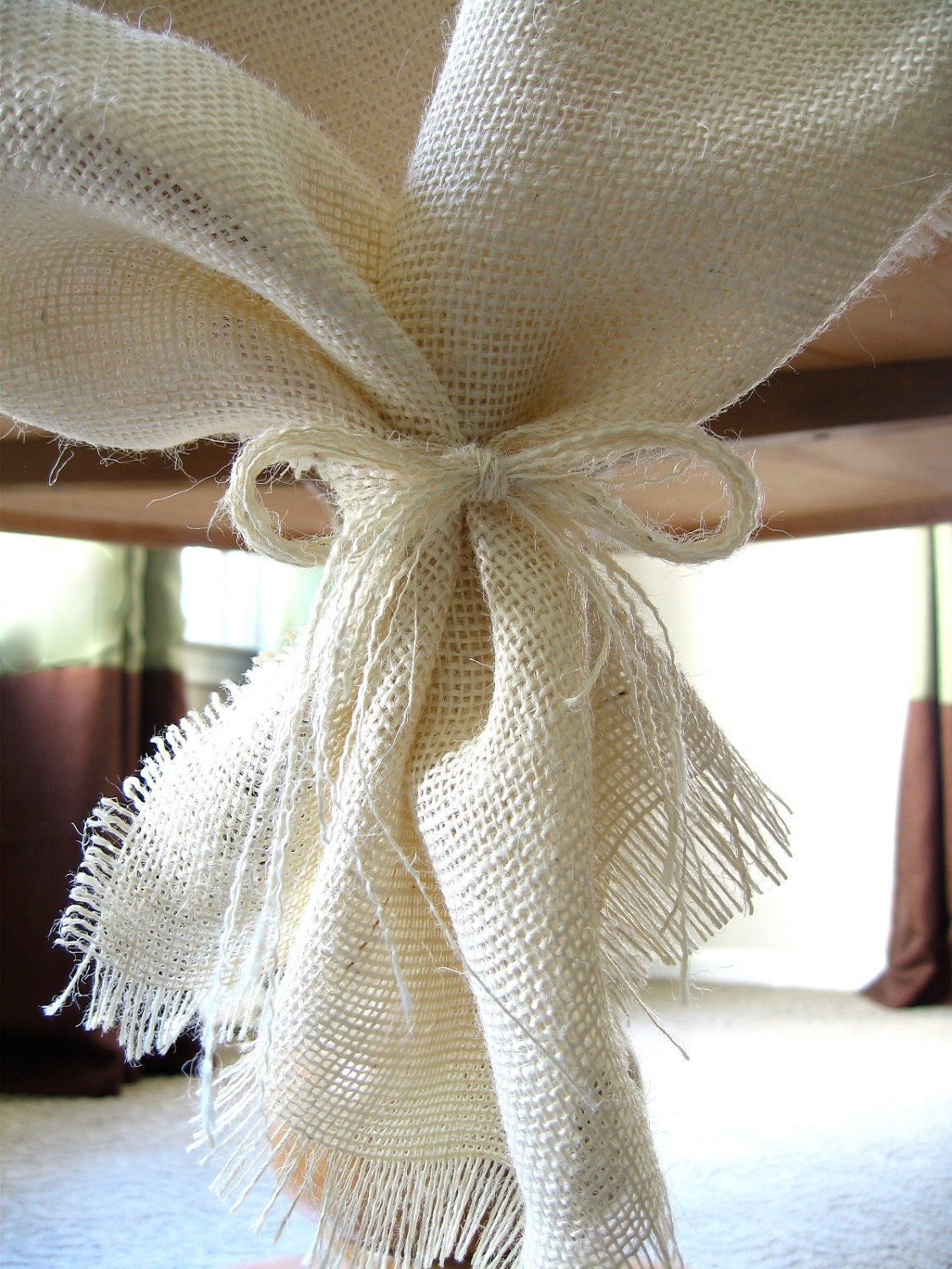 14 x 70 Burlap Table Runner, Ivory, Wedding, Shower, Dining Room, Buffet