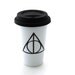 SALE- Harry Potter Deathly Hallows Inspired Travel Mug Double Walled Porcelain