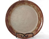 Bridges Pottery X-Large Serving Creme and Brown Rim -READY TO SHIP