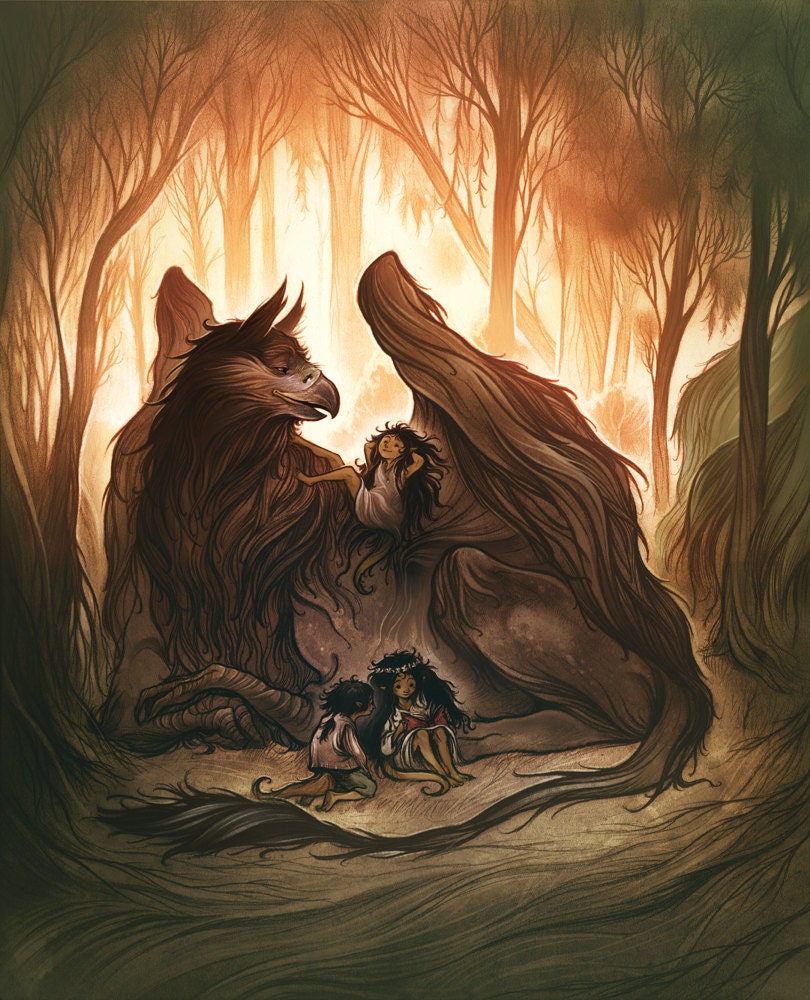 Troll Children with Gryphon.