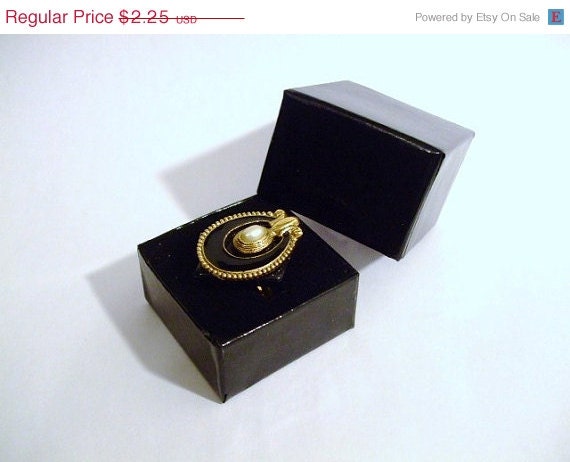 CIJ-JULY 4TH Sale 3 Count Elegant Black Gloss 2 Pc Ring Box-Large Head Room For Tall Rings